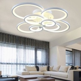 Designer Touch Decorative Dimmable Ceiling Light Modern Ring Circle Flush Mount Ceiling Lamp