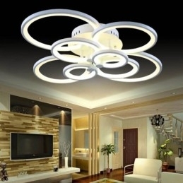 Designer Touch Decorative Dimmable Ceiling Light Modern Ring Circle Flush Mount Ceiling Lamp