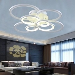 Designer Touch Decorative Dimmable Ceiling Light Modern Ring Circle Flush Mount Ceiling Lamp