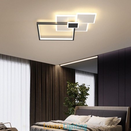 Designer Touch Decorative Flush Mount Square Ceiling Light Fixture