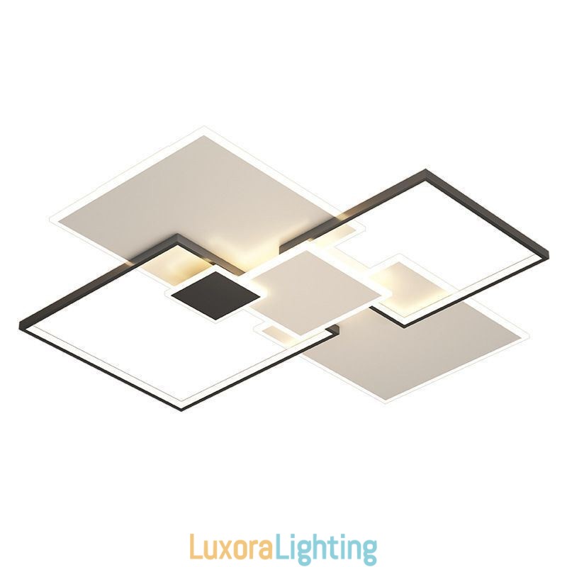 Designer Touch Decorative Flush Mount Square Ceiling Light Fixture