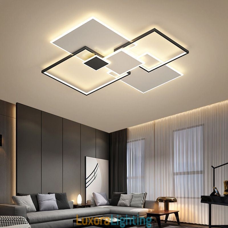 Designer Touch Decorative Flush Mount Square Ceiling Light Fixture
