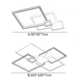 Designer Touch Decorative Flush Mount Square Ceiling Light Fixture