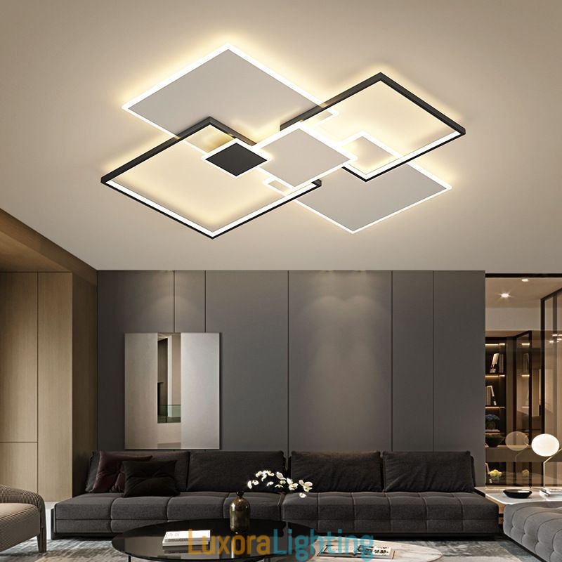 Designer Touch Decorative Flush Mount Square Ceiling Light Fixture