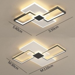 Designer Touch Decorative Flush Mount Square Ceiling Light Fixture