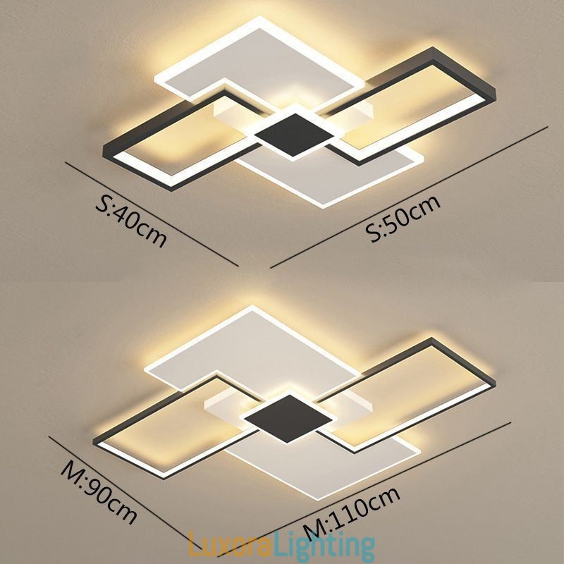 Designer Touch Decorative Flush Mount Square Ceiling Light Fixture