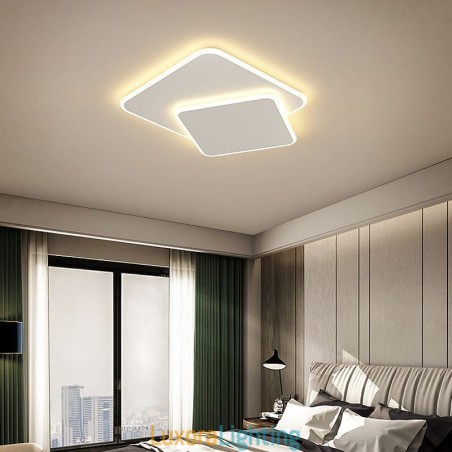 Designer Touch Decorative Flush Mount Double Square Ceiling Light