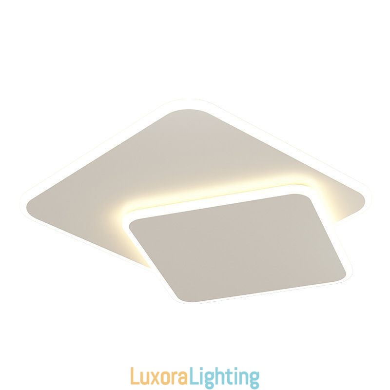 Designer Touch Decorative Flush Mount Double Square Ceiling Light