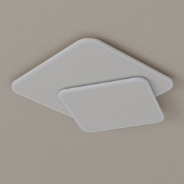 Designer Touch Decorative Flush Mount Double Square Ceiling Light