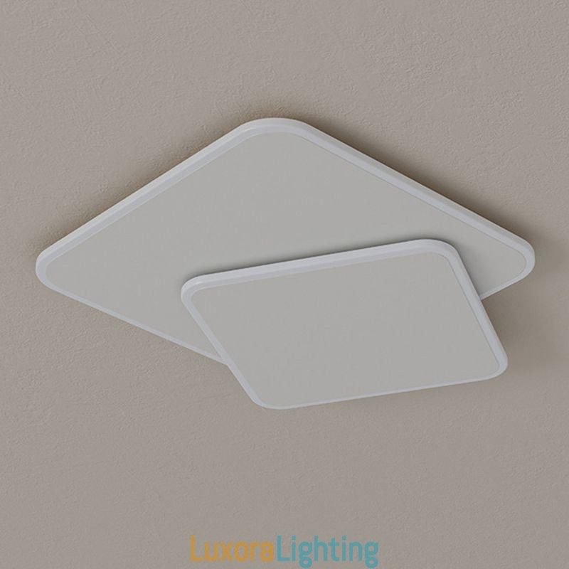 Designer Touch Decorative Flush Mount Double Square Ceiling Light