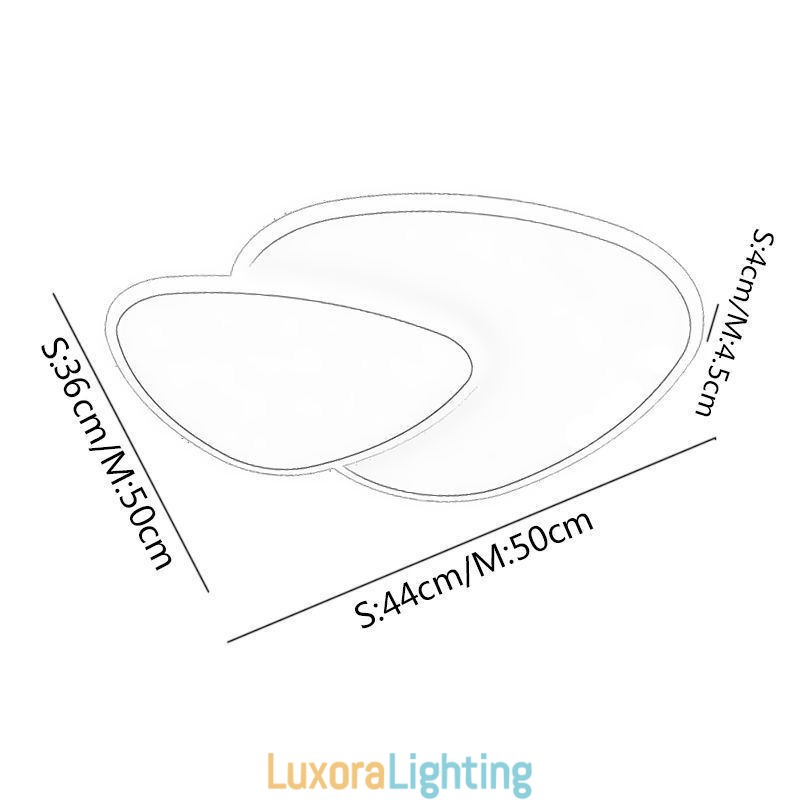 Designer Touch Decorative Flush Mount Double Triangle Ceiling Lighting