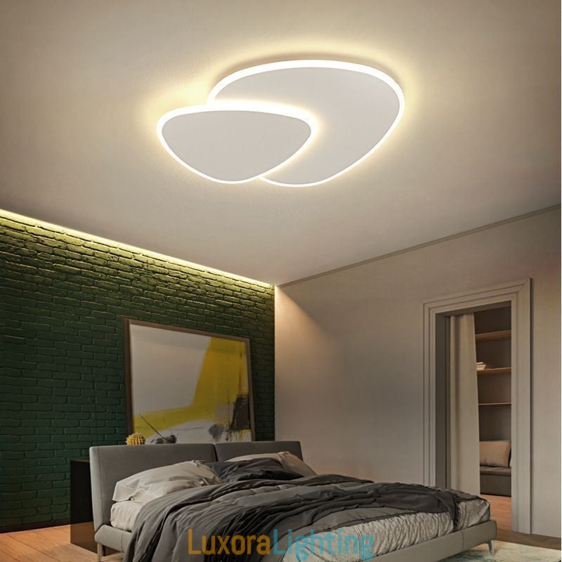 Designer Touch Decorative Flush Mount Double Triangle Ceiling Lighting