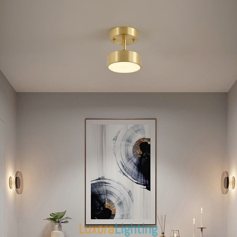 Designer Touch Decorative Gold Copper Mini Round Ceiling Light