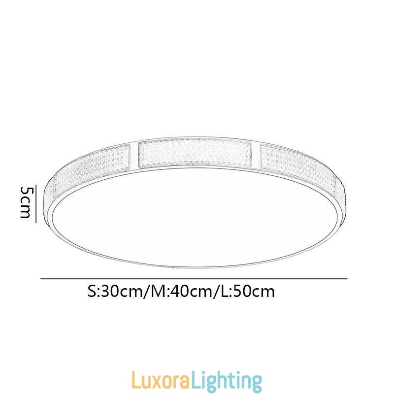 Designer Touch Decorative Flush Mount Ceiling Light Round Light Fixtures Tricolor Dimming