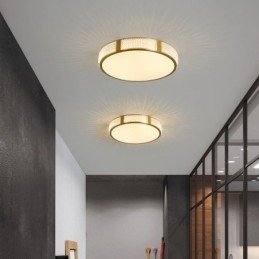 Designer Touch Decorative Flush Mount Ceiling Light Round Light Fixtures Tricolor Dimming