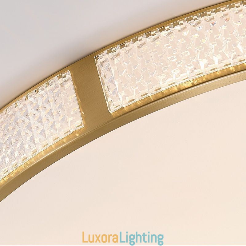 Designer Touch Decorative Flush Mount Ceiling Light Round Light Fixtures Tricolor Dimming