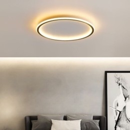 Designer Touch Decorative Flush Mount Ceiling Light Round Light Fixtures Tricolor Dimming