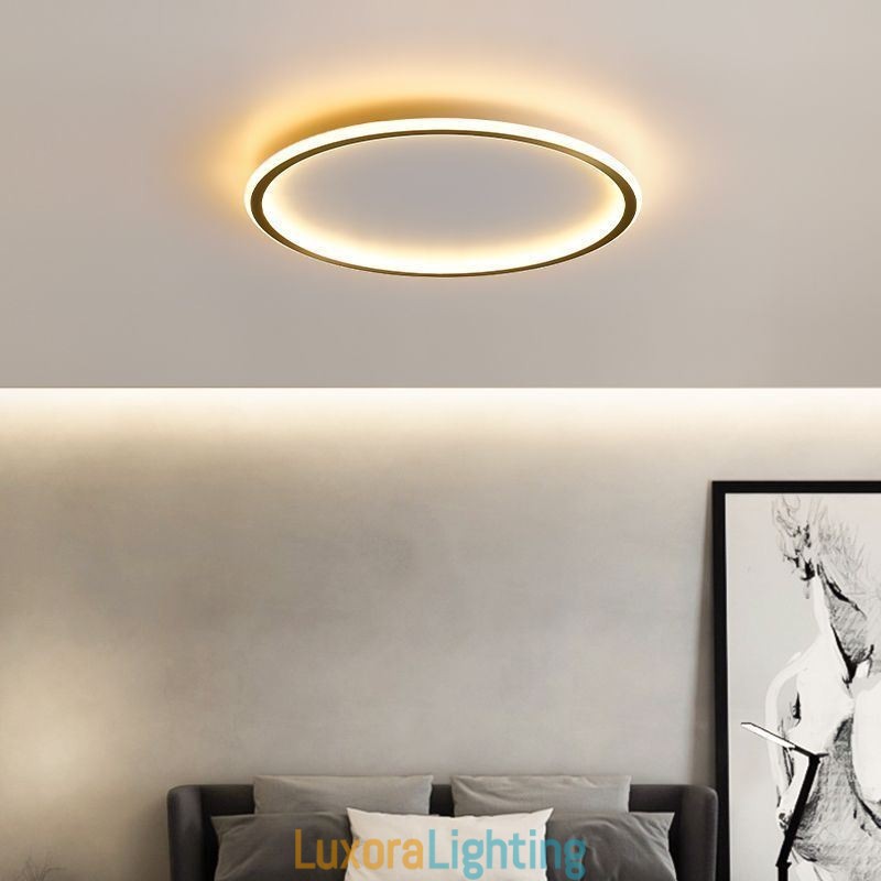 Designer Touch Decorative Flush Mount Ceiling Light Round Light Fixtures Tricolor Dimming