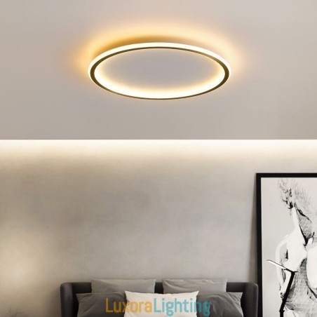 Designer Touch Decorative Flush Mount Ceiling Light Round Light Fixtures Tricolor Dimming