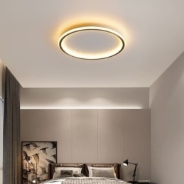 Designer Touch Decorative Flush Mount Ceiling Light Round Light Fixtures Tricolor Dimming