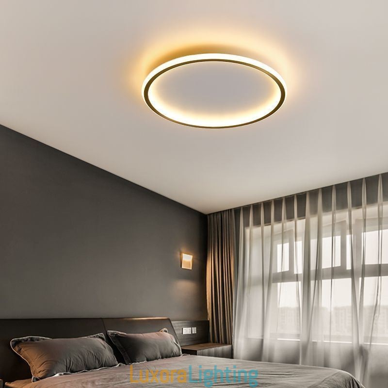 Designer Touch Decorative Flush Mount Ceiling Light Round Light Fixtures Tricolor Dimming