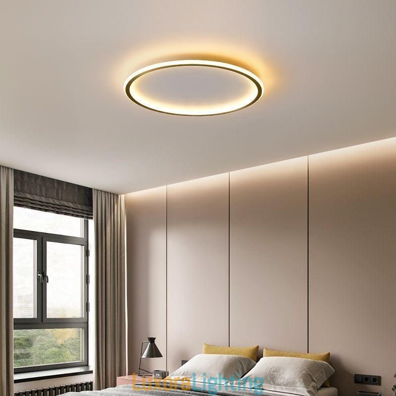 Designer Touch Decorative Flush Mount Ceiling Light Round Light Fixtures Tricolor Dimming