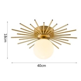 Designer Touch Decorative Modern 1 Light Flush Mount Ceiling Light Fixture Globe Ceiling Lamp