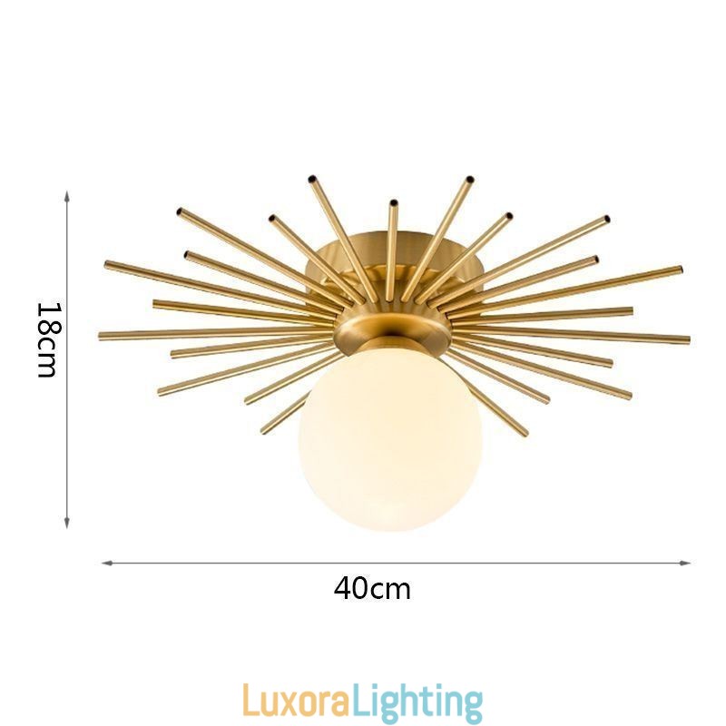 Designer Touch Decorative Modern 1 Light Flush Mount Ceiling Light Fixture Globe Ceiling Lamp