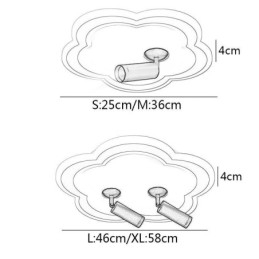 Designer Touch Decorative Flush Mount Acrylic Flower Shape Ceiling Light Spotlight