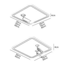 Designer Touch Decorative Square Flush Mount Ceiling Light Acrylic Spotlight