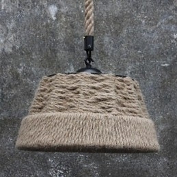 Designer Touch Decorative Retro handmake hemp rope countyard chandelier lamp in the industrial countryside style