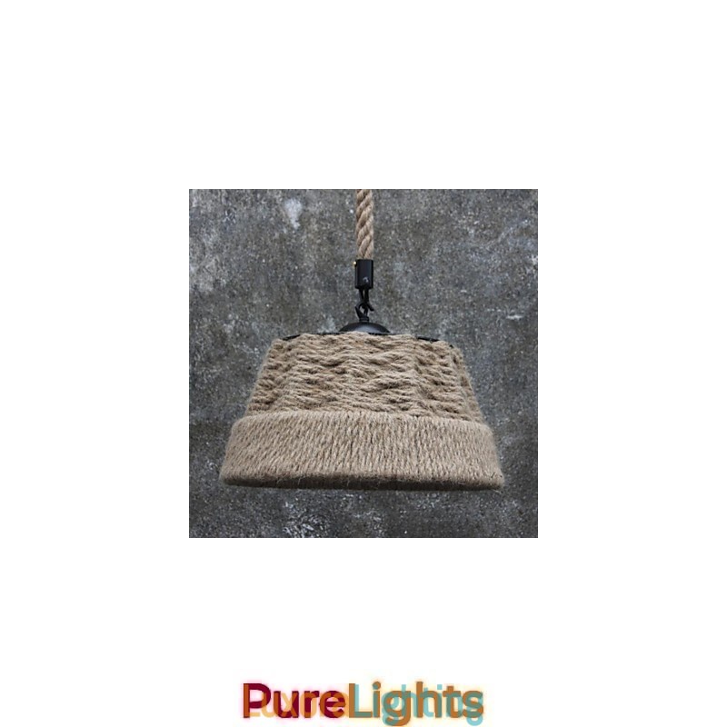 Designer Touch Decorative Retro handmake hemp rope countyard chandelier lamp in the industrial countryside style