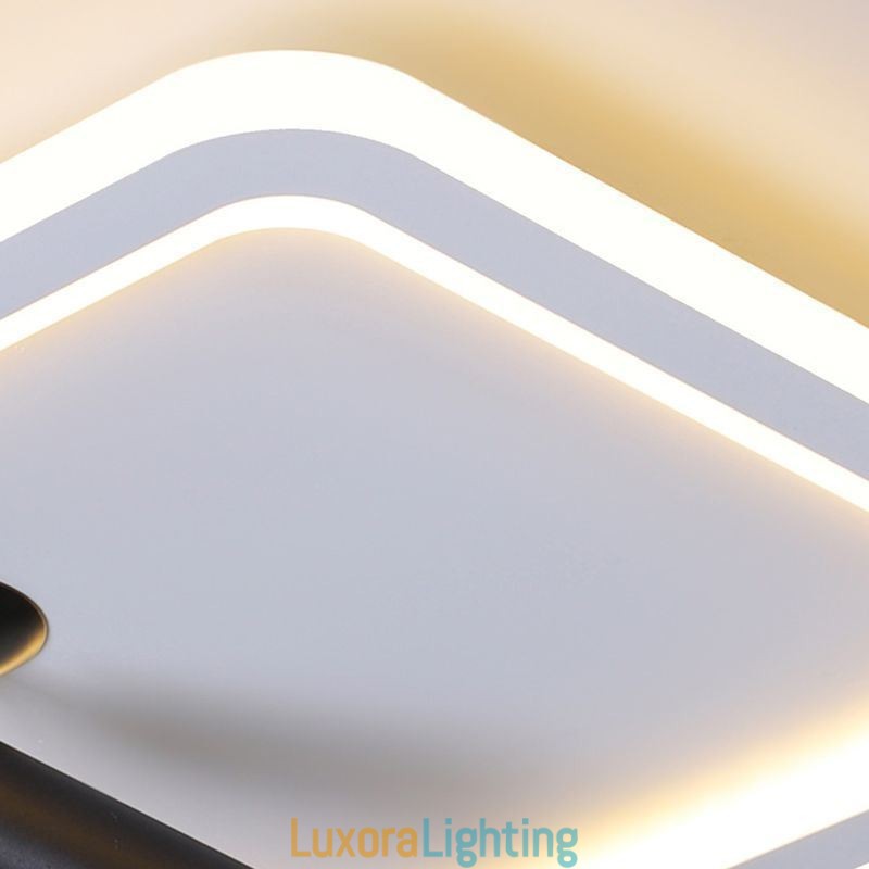 Designer Touch Decorative Square Flush Mount Ceiling Light Acrylic Spotlight