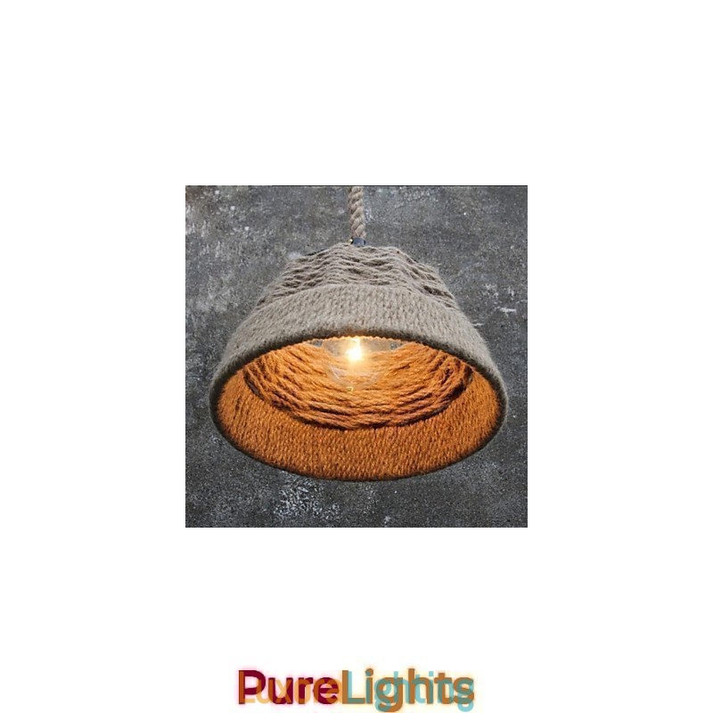 Designer Touch Decorative Retro handmake hemp rope countyard chandelier lamp in the industrial countryside style