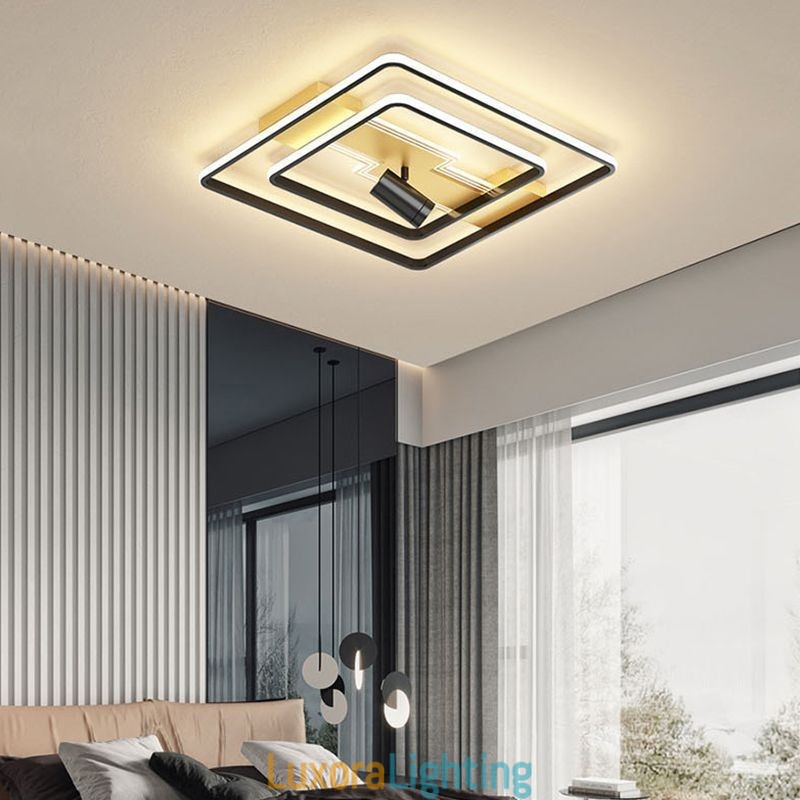 Designer Touch Decorative Geometric Flush Mount Acrylic Ceiling Light Spotlight