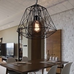 Designer Touch Decorative Pendant in Black Plait Lampshade