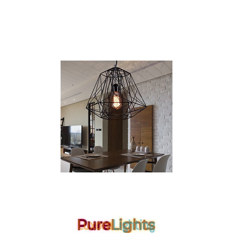 Designer Touch Decorative Pendant in Black Plait Lampshade