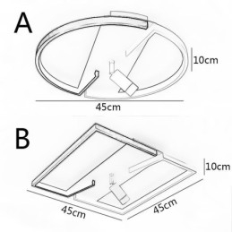 Designer Touch Decorative Ceiling Lamp Black & White Acrylic Lighting Spotlight