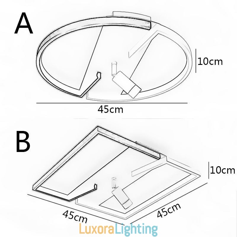 Designer Touch Decorative Ceiling Lamp Black & White Acrylic Lighting Spotlight