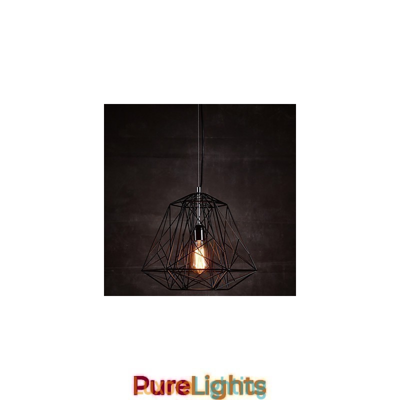 Designer Touch Decorative Pendant in Black Plait Lampshade