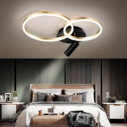 Designer Touch Decorative Ceiling Lamp Brushed Gold Halo Ring Lighting Spotlight