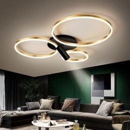 Designer Touch Decorative Ceiling Lamp Brushed Gold Halo Ring Lighting Spotlight