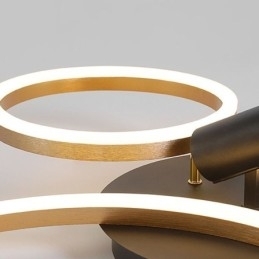 Designer Touch Decorative Ceiling Lamp Brushed Gold Halo Ring Lighting Spotlight