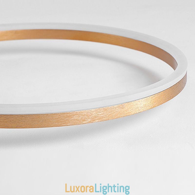 Designer Touch Decorative Ceiling Lamp Brushed Gold Halo Ring Lighting Spotlight