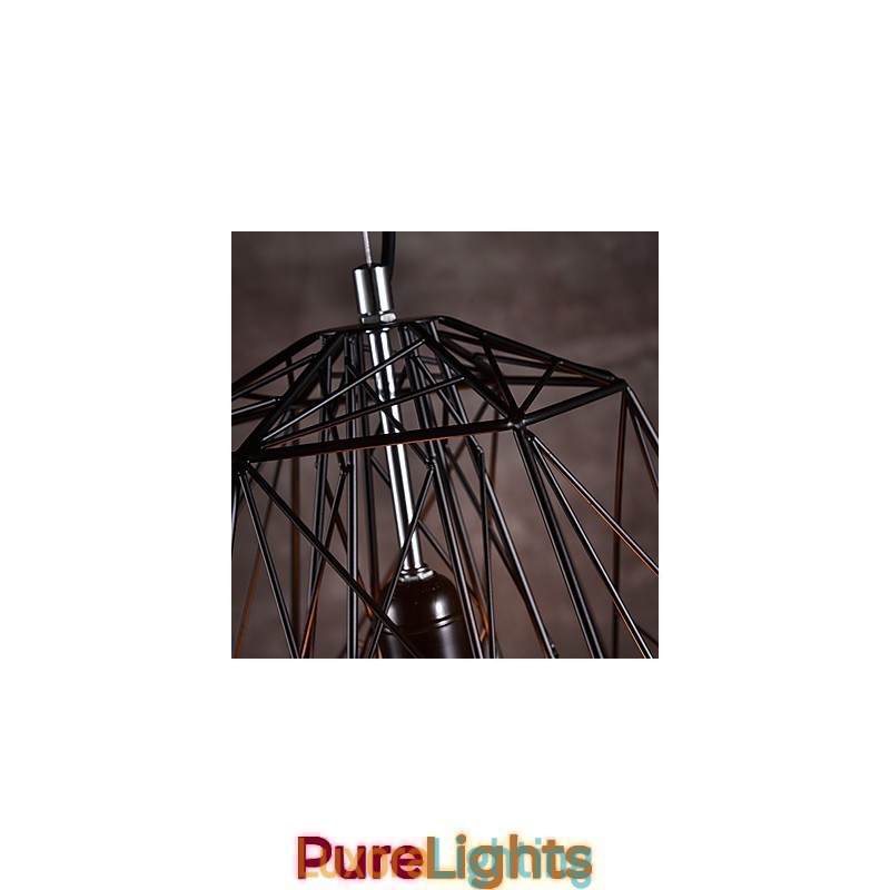 Designer Touch Decorative Pendant in Black Plait Lampshade