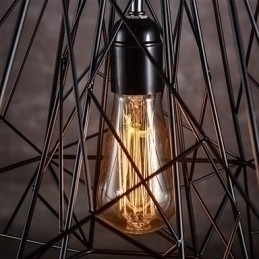 Designer Touch Decorative Pendant in Black Plait Lampshade