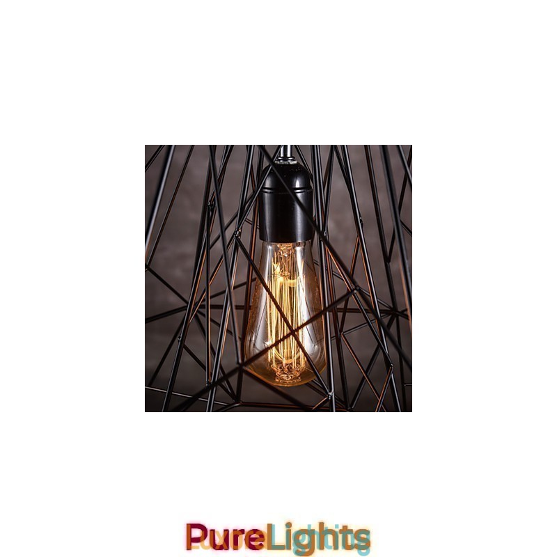 Designer Touch Decorative Pendant in Black Plait Lampshade