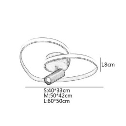 Designer Touch Decorative Flush Mount Brushed Gold Heart Shape Lighting Spotlight