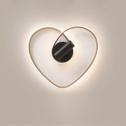 Designer Touch Decorative Flush Mount Brushed Gold Heart Shape Lighting Spotlight