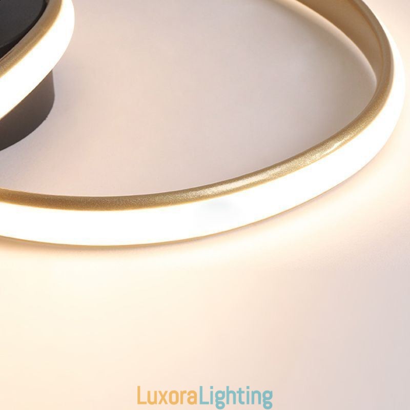 Designer Touch Decorative Flush Mount Brushed Gold Heart Shape Lighting Spotlight